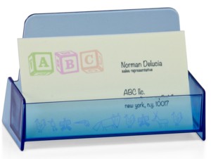 CHBC-BL Transparent Blue Countertop Business Card Holders
