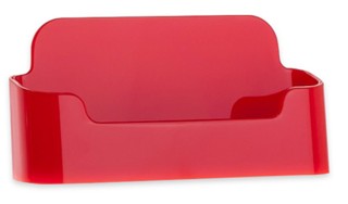 Red Molded Styrene Business Card Holder