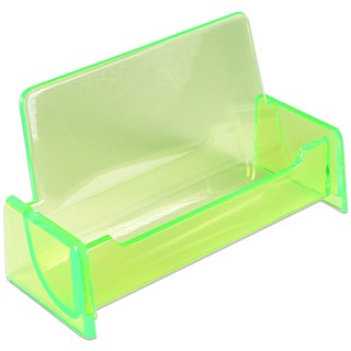 transparent Neon Green / Yellow Molded Styrene Business Card Holder