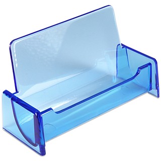 Transparent Blue Molded Styrene Business Card Holder