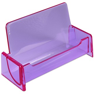 CHBC-TP Transparent Purple Countertop Business Card Holders