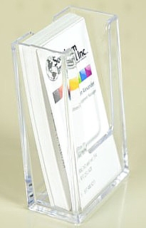 Clear Molded Styrene Vertical Business Card Holder