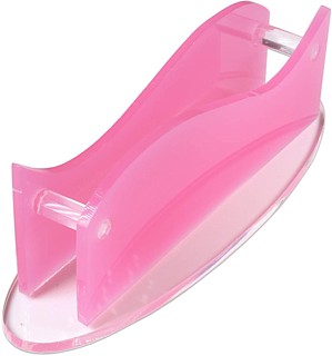 CHBC-WV-PK Pink Acrylic Wave Countertop Business Card Holders