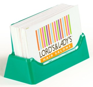 White Molded Styrene Business Card Holder