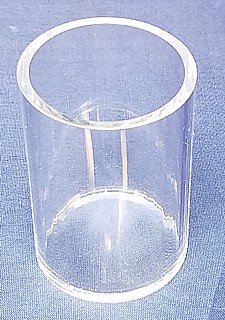 Clear Acrylic Round Cylinder Ring Riser in Plexi or Lucite