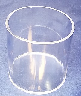 Clear Acrylic Round Cylinder Ring Riser in Plexi or Lucite