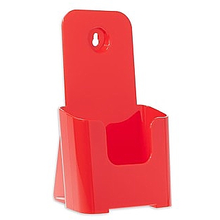 Red Countertop Wallmount Brochure Literature Holder Model CW4-R