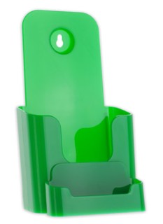 Green Acrylic Countertop Literature or Brochure Holders for Desk