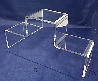 Clear Acrylic Stair Step Display Risers