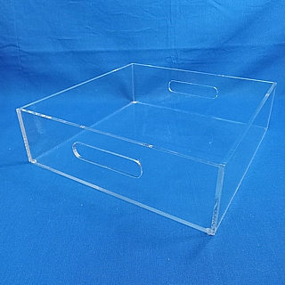 Clear Deluxe Acrylic Tray with Handles For Upscale Serving and Display