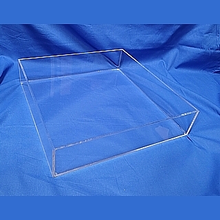 300MM X 300MM, 3MM Puffin Plastics Perspex Acrylic Display Cube Box 5 Sided 