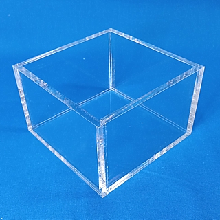 Clear Acrylic Deluxe Tray with No Handles 4 inch x 4 inch
