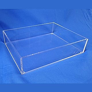Clear Acrylic Lucite Plexi Trays with No Handles