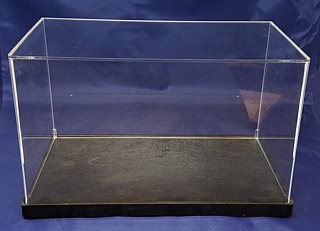 Clear Acrylic Display Case with Black Base For Displaying Football, Trophy, Dolls, Awards, Products, Collectibles