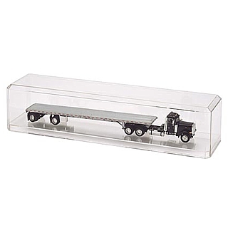 Clear Molded Styrene 2-Piece Display Case for 1:64 Scale Die Cast Trucks, Tractor Trailers and Haulers.