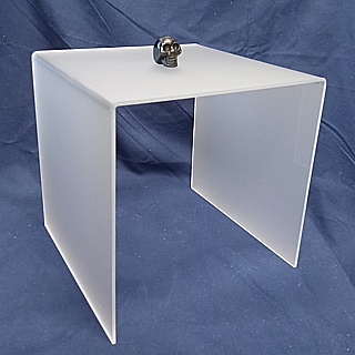 Frosted Acrylic Square U Riser in Plexi or Lucite