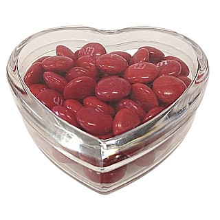 Clear Acrylic Heart Shaped Candy Container with Lid Model Heart1