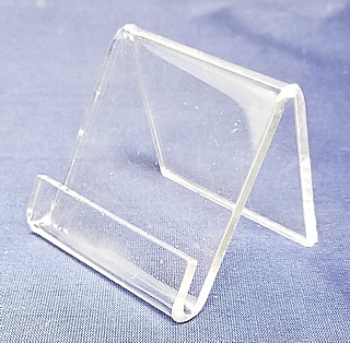 Clear Acrylic J Easel with Front Lip