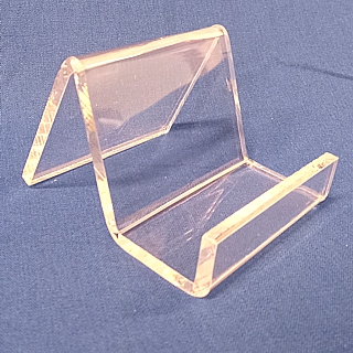 Clear Acrylic J Easel with Front Lip