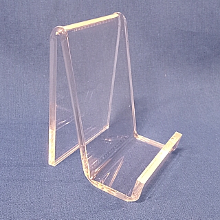 Clear Acrylic J Easel with Front Lip