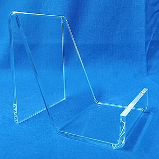 Clear Acrylic J Easel with Front Lip