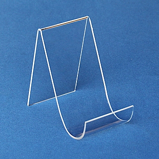 Clear Acrylic J Easel with Curved Front