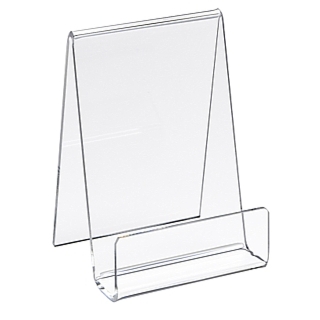 Clear Acrylic J Easel with Front Lip