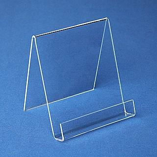 Clear Acrylic J Easel with Front Lip