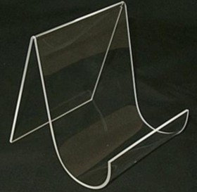 Clear Acrylic J Easel with Curved Front