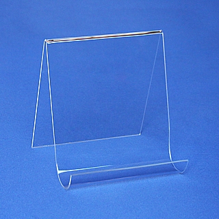 Acrylic J Easels and J-stands Displays with Curved Front