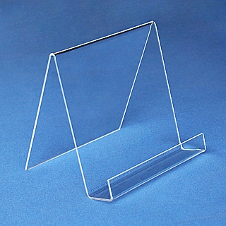 Clear Acrylic J Easel with Front Lip