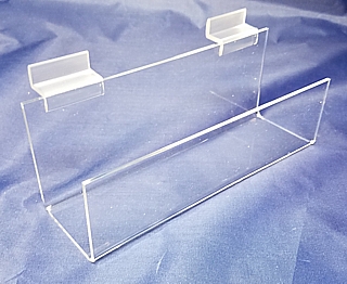 Clear Acrylic J-Rack Shelf or Card Rack Shelf For Slatwall