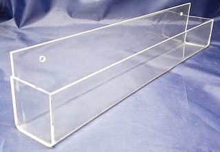 Clear Acrylic J-Rack Shelf or Card Rack Shelf For Wallmounting