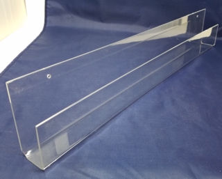 Clear Acrylic J-Rack Shelf or Card Rack Shelf For Wallmounting