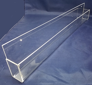 Clear Acrylic J-Rack Shelf or Card Rack Shelf For Wallmounting