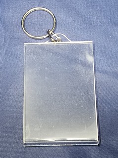 Clear Acrylic Photo Key Ring or Key Chain to Hold Photographs