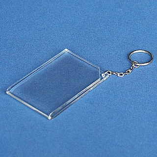Clear Acrylic Photo Key Ring or Key Chain to Hold Photographs