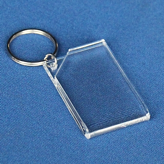 Clear Acrylic Photo Key Ring or Key Chain to Hold Photographs