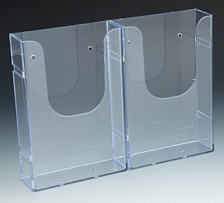 Clear Molded Styrene Wallmount Holders That Link or Snap Together