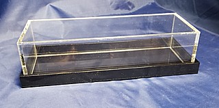 Low Profile Display Case w/ Black Base in Acrylic, Plexiglas, Plexiglass, Lucite, Plastic
