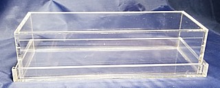 Low Profile Display Case w/ Clear Base in Acrylic, Plexiglas, Plexiglass, Lucite, Plastic