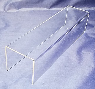 Clear Acrylic Long Rectangular U Riser in Plexi or Lucite