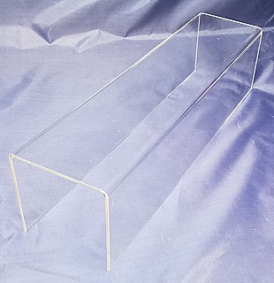 Clear Acrylic Long Rectangular U Riser in Plexi or Lucite