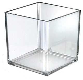 Clear Molded Styrene 5-Sided Cube