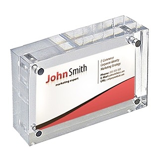 Clear Acrylic Deluxe Magnetic Block Frames in Lucite or Plexi