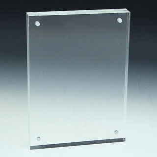 MBF355 Clear Acrylic Deluxe Magnetic Block Frames in Lucite or Plexi for 3.5x5 or 5x3.5 Photos
