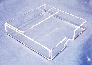 Clear Acrylic Memo Holder for Scratch Pads, Memos, Sticky Notes, and More - Made From Plexiglas, Plexiglass, Lucite, Plastic