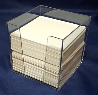 Clear Styrene Memo Holder for 3.5 x 3.5 paper