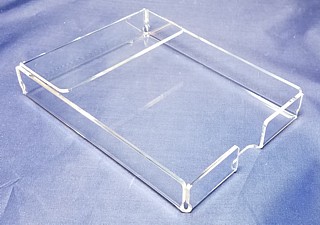 Clear Acrylic Memo Holder for Scratch Pads, Memos, Sticky Notes, and More - Made From Plexiglas, Plexiglass, Lucite, Plastic