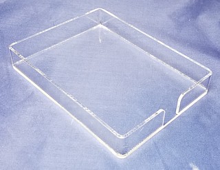 Clear Acrylic Memo Holder for Scratch Pads, Memos, Tip Tray, and More - Made From Plexiglas, Plexiglass, Lucite, Plastic